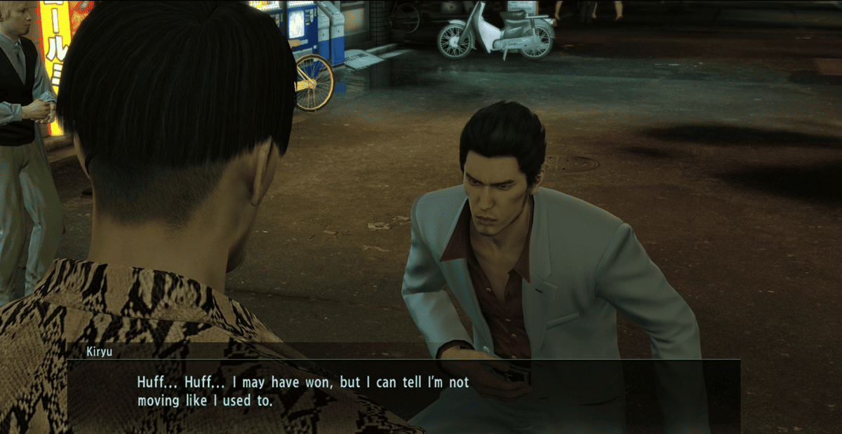 Beating Majima during your first fight in Yakuza Kiwami