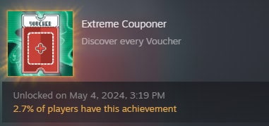 Extreme Couponer Achievement in Balatro